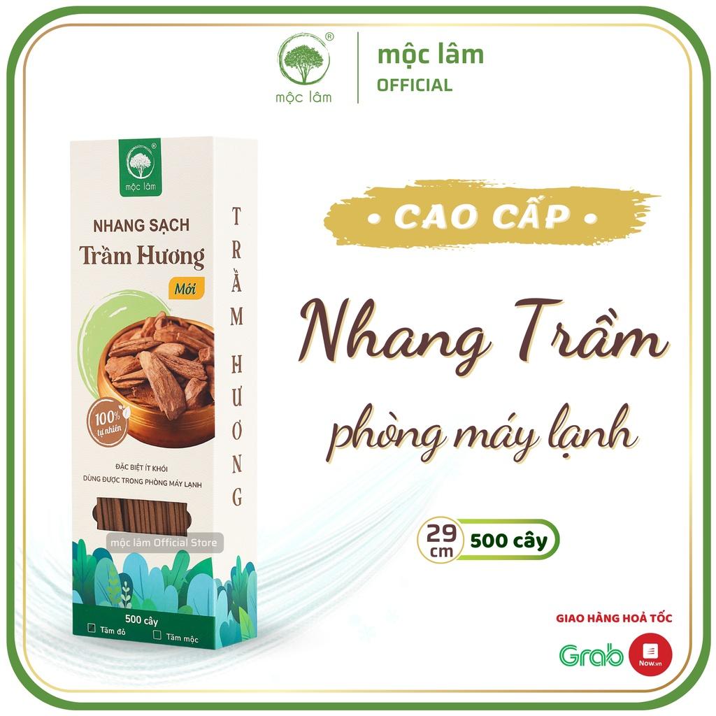 [HỘP 500cây] Nhang Trầm Hương MỘC LÂM - 29cm - Nhang sạch ít khói - Hương thơm dịu nhẹ - Dùng trong phòng máy lạnh