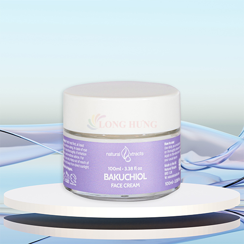Kem dưỡng ẩm Natural Xtracts Bakuchiol Face Cream giúp giảm nếp nhăn và chống lão hoá (100ml) - Hàng chính hãng
