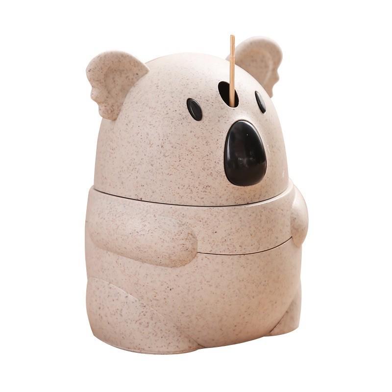 Hộp Đựng Tăm Chất Liệu Lúa Mạch Hình Gấu Koala Đáng Yêu