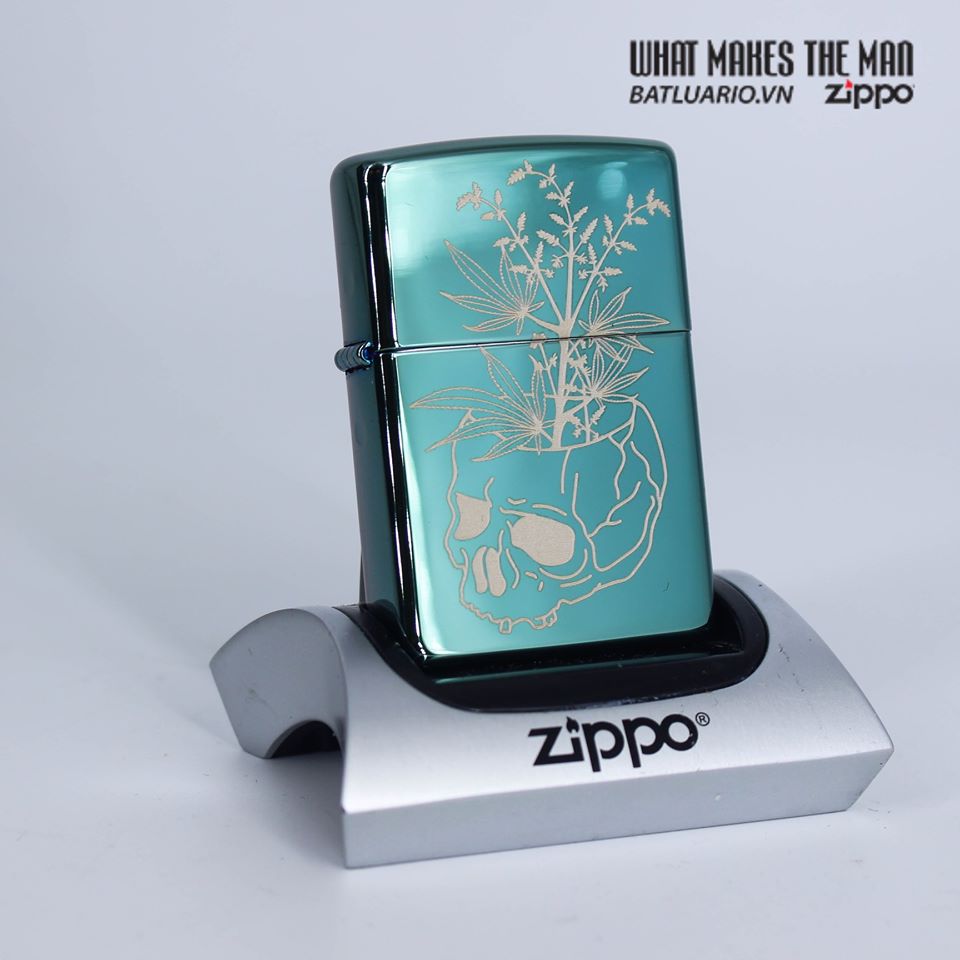 Bật Lửa Zippo 49142 – Zippo Botanical Design High Polish Green