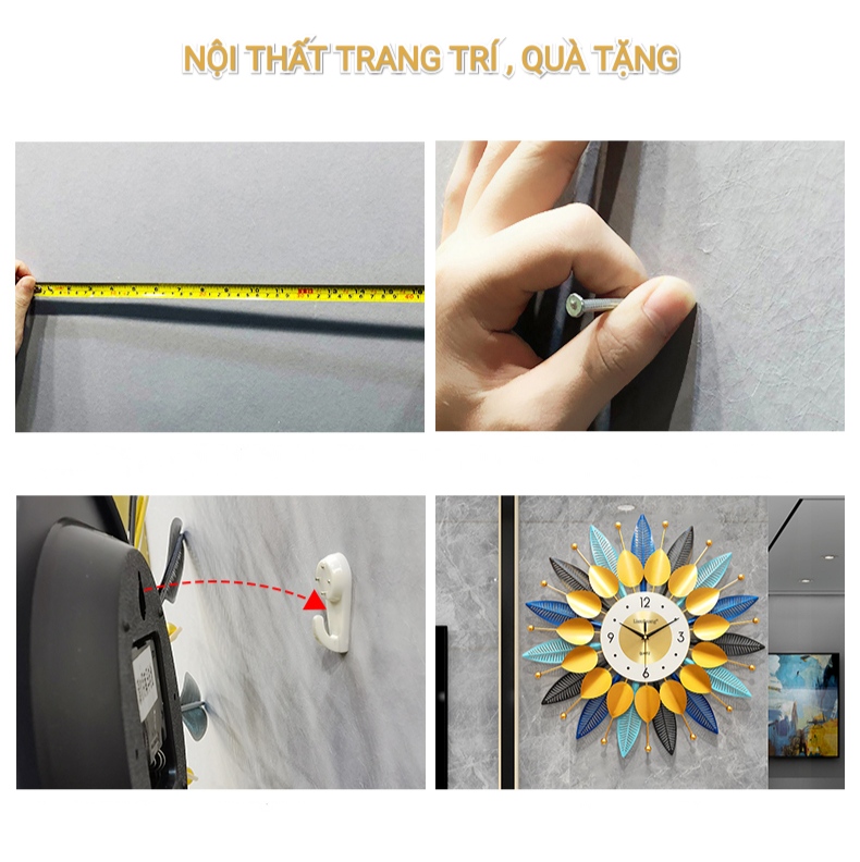 Đồng hồ trang trí nhà cửa hình hoa tròn xòe DH257