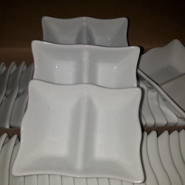 Combo 5 đĩa đôi đựng gia vị