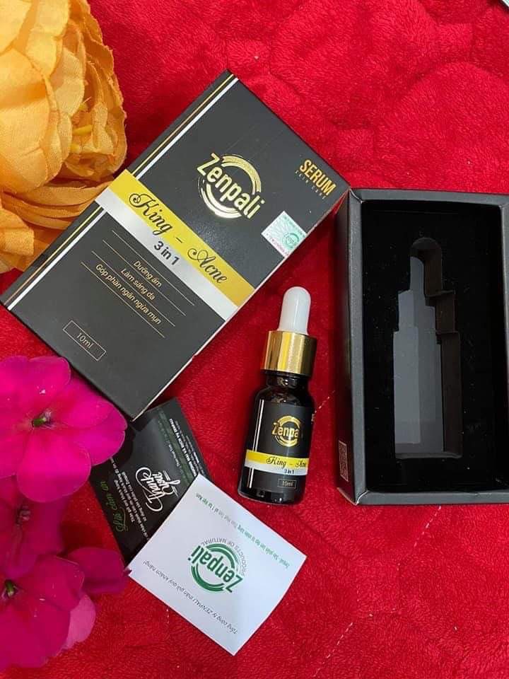 Serum Làm Giảm Và Ngăn Ngừa Mụn King Acne Zenpali (10ml) - Ngừa Mụn, Trắng Da. Dưỡng Ẩm, Làm Mờ Vết Thâm Mụn