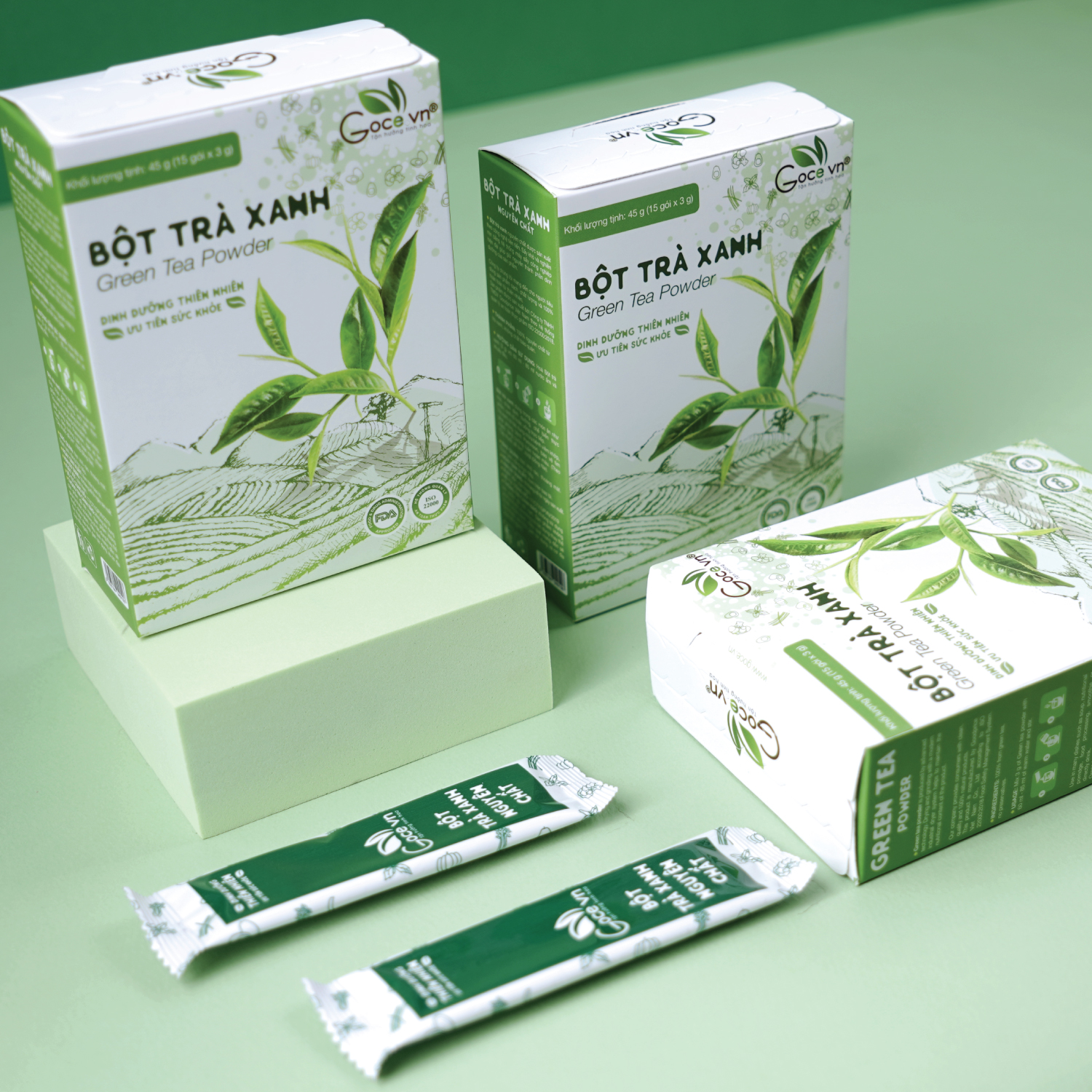 Bột trà xanh nguyên chất Goce - 45g ST