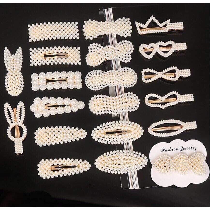 Set 20 kẹp tóc ngọc trai phong cách Hàn Quốc