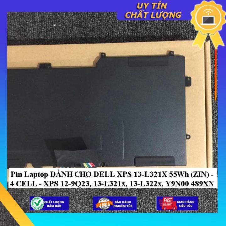 Pin Laptop dùng cho DELL XPS 13-L321X 55Wh - 4 CELL - XPS 12-9Q23 13-L321x 13-L322x Y9N00 489XN - Hàng Nhập Khẩu New Seal