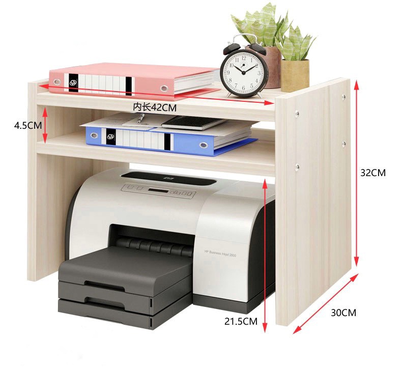 Kệ để bàn làm việc văn phòng kệ để máy in máy scan gỗ MDF nhập khẩu chống ẩm đa năng nhỏ gọn chắc chắn