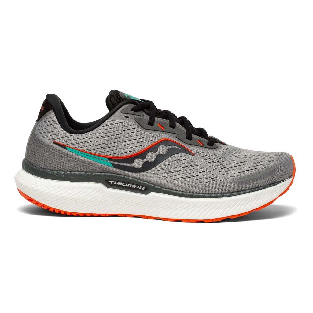 Giày Chạy Bộ Nam Saucony Triumph 19 WIDE - Alloy/Fire - Xám Đỏ