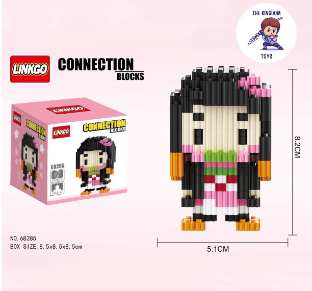 Đồ Chơi Lắp Ráp Thanh Gươm Diệt Quỷ Mô Hình Nhân Vật 3D Chibi Trong Kimetsu no Yaiba