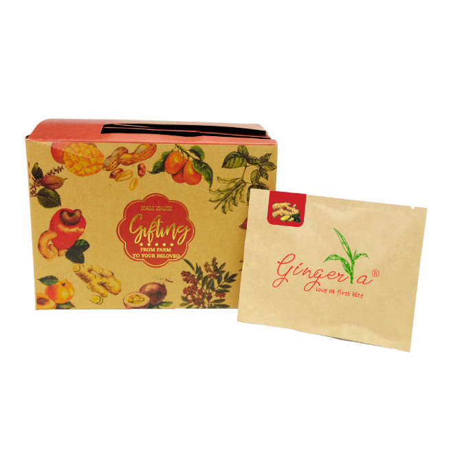 Hộp 20 gói Gừng Sấy Tắc và Mật Ong Gingerta