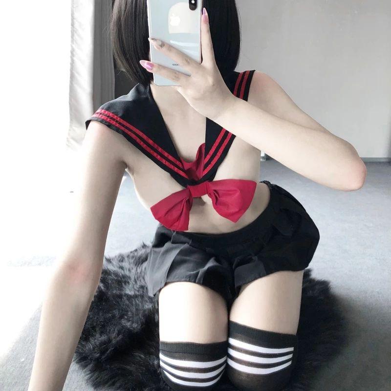 cosplay học sinh nữ sinh buộc dây ngực sexy gợi cảm