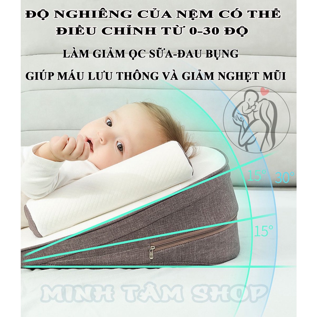 Gối Chống Trào Ngược Cho Bé Điều Chỉnh Độ Nghiêng Tuỳ Ý MaMa Be-On-U