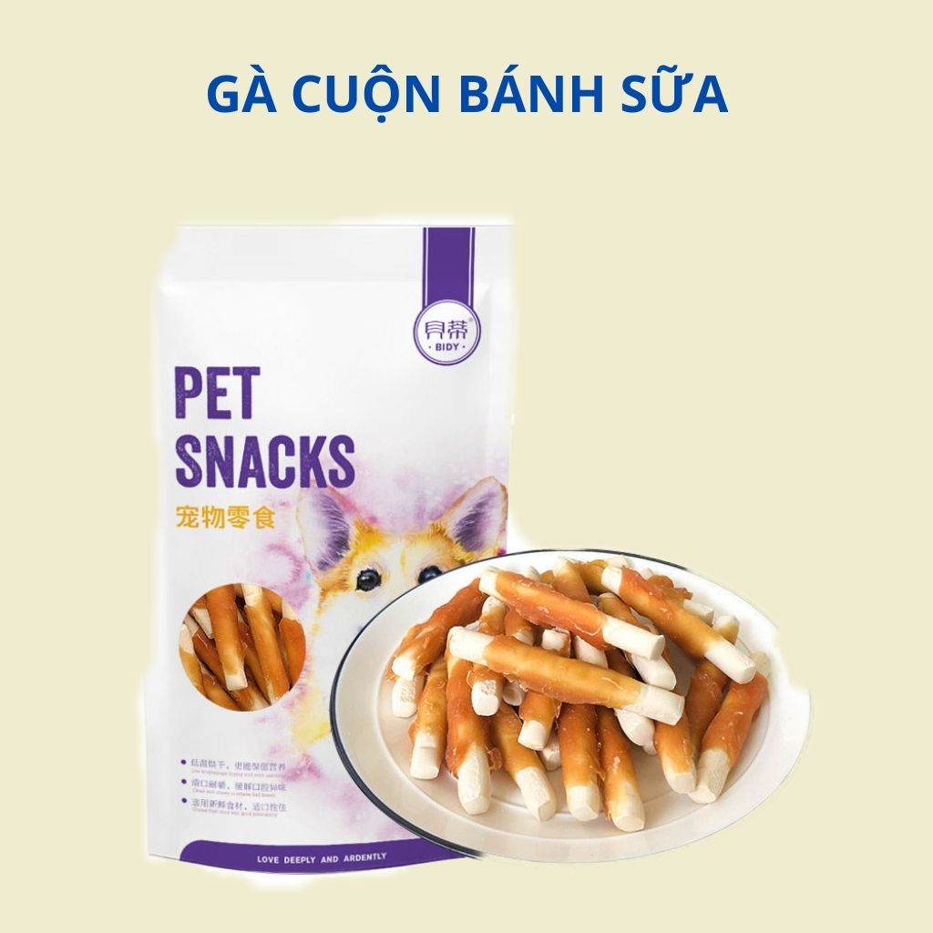 Bánh thưởng, đồ ăn vặt PET SNACKS cho chó - gói 110g