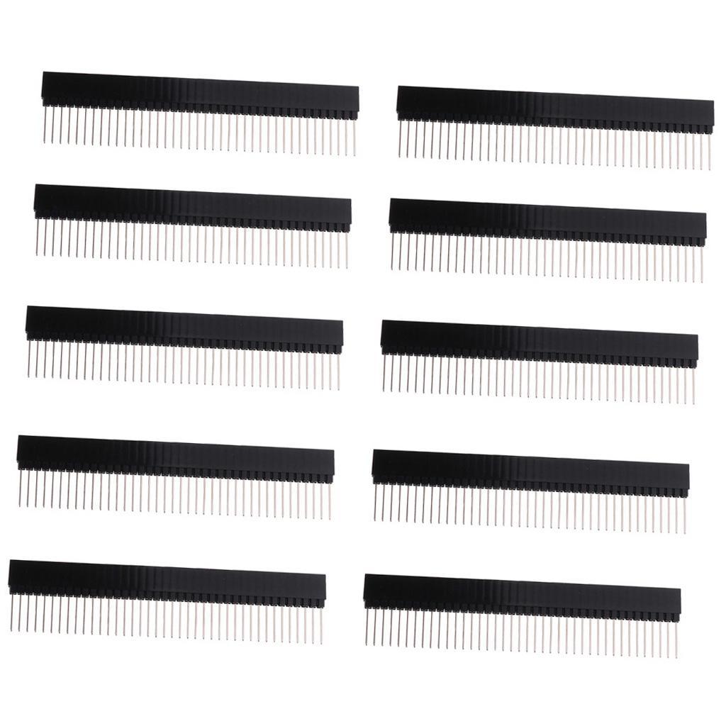 High Quality 10Pcs 2.54mm 40Pin Female Pin Header Connector for