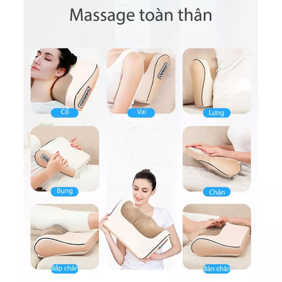 Gối massage cổ toàn thân đa năng cao cấp có rung 