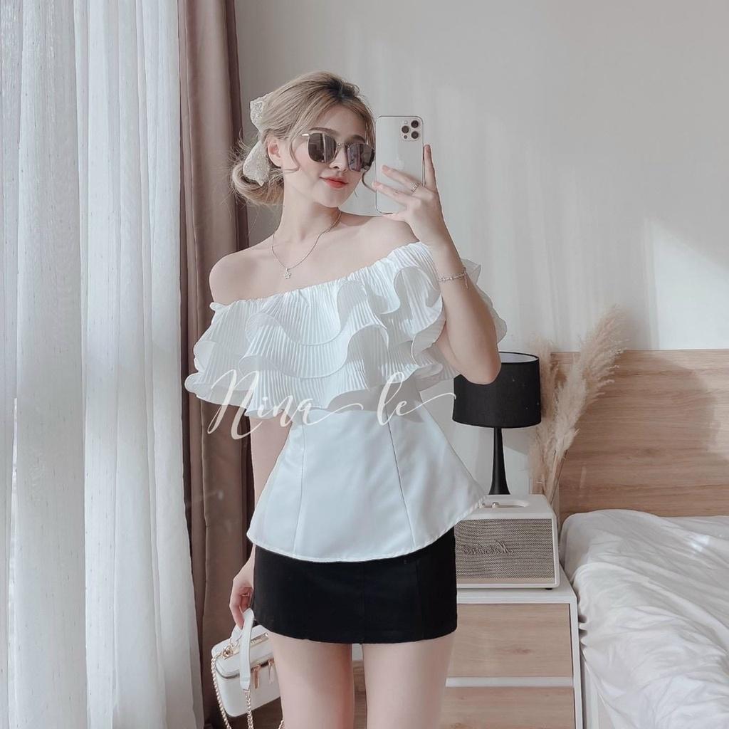 SET ÁO BÈO TẦNG DẬP LY CÓ MÚT VÀ CHÂN VÁY