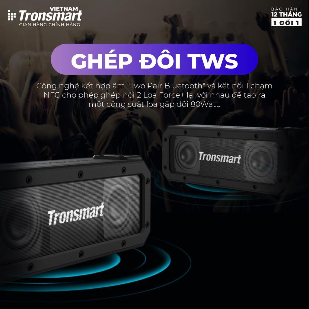 Loa Bluetooth Tronsmart Element Force+ Công suất 40W Chống nước IPX7 - Hàng chính hãng 