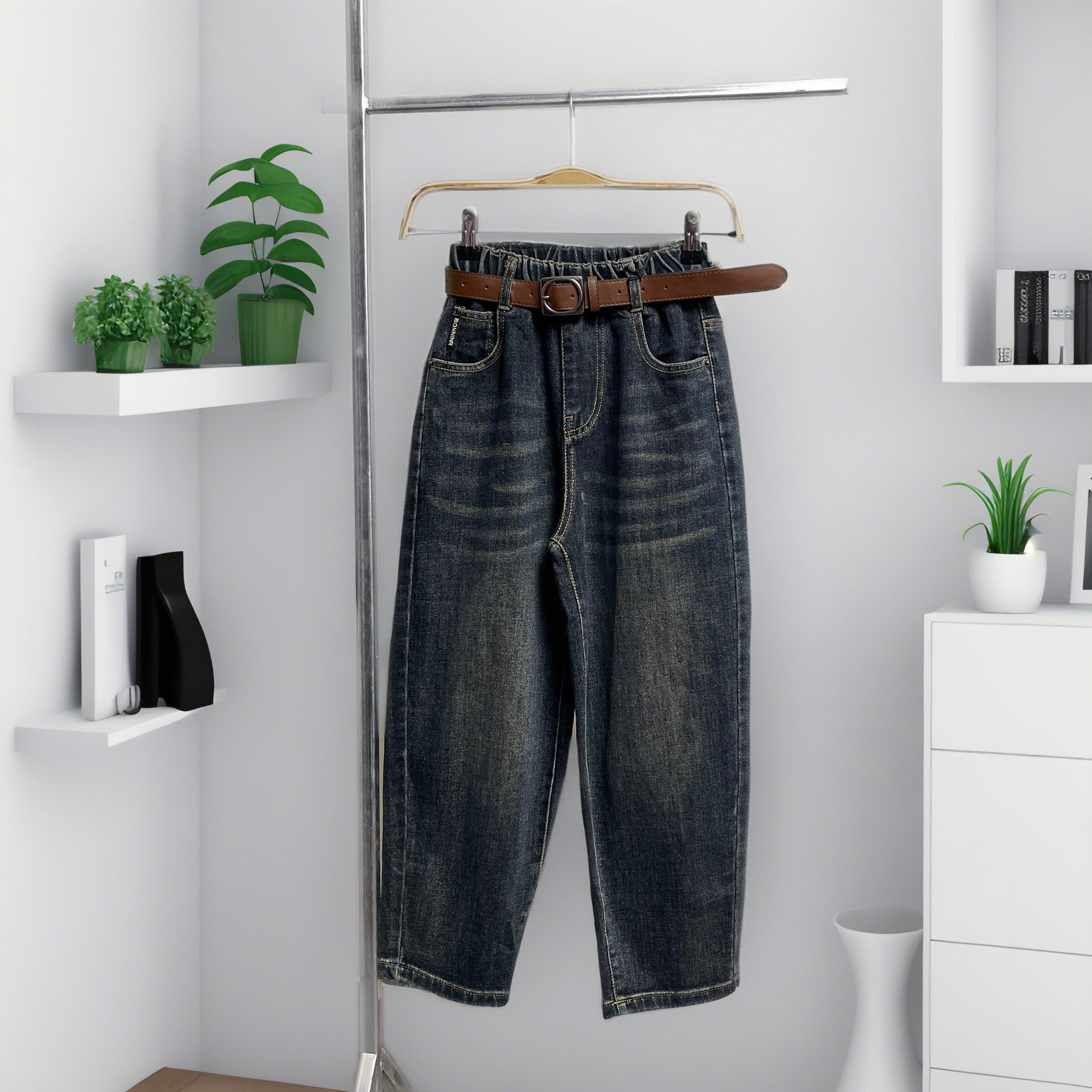 Quần bò bé trai dài size đại 8-16 tuổi số 789 túi sau vải mềm co giãn hàng cao cấp dáng thời trang