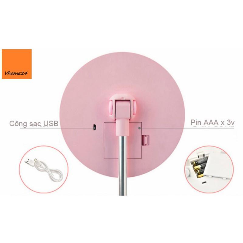 GƯƠNG TRANG ĐIỂM ĐỂ BÀN LED DÁNG TRÒN CHÂN CAO GTD150