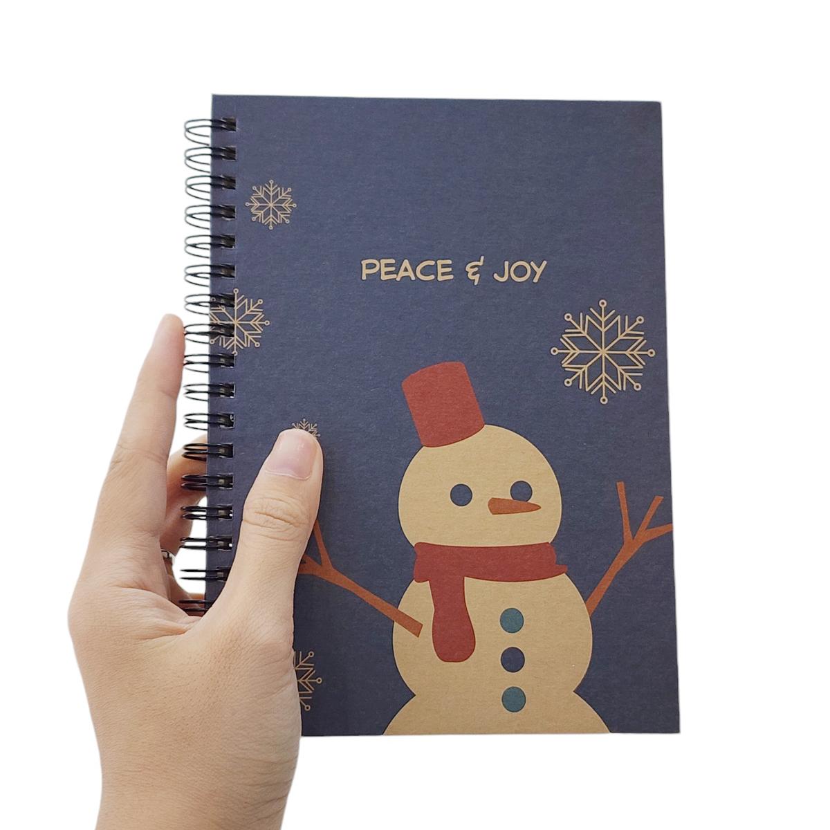 Sổ Lò Xo Little Christmas B6 - Giấy Trơn - 120 Trang 100gsm - The Sun 04 - Màu Xanh Dương