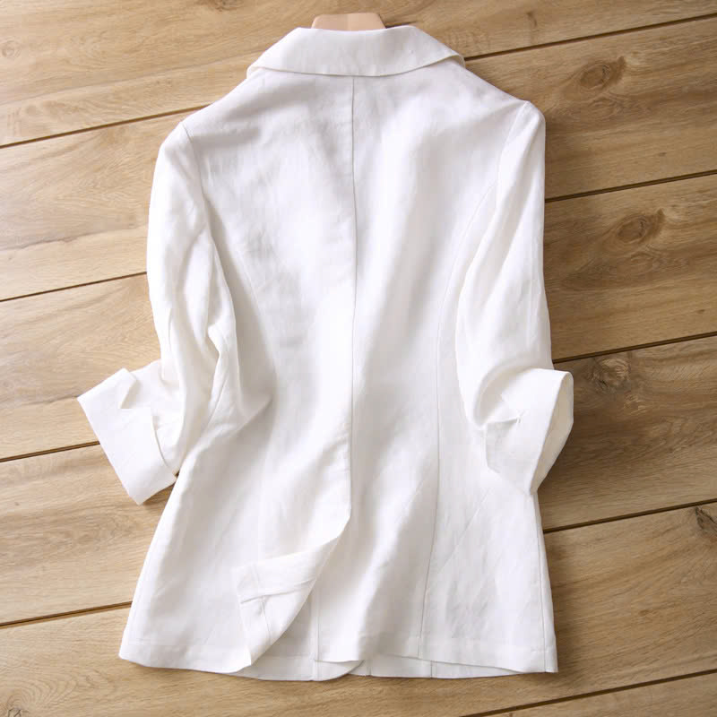 Áo khoác blazer nữ dáng hàn, chất linen mềm mịn, thấm hút mồ hôi tối, năng động, công sở