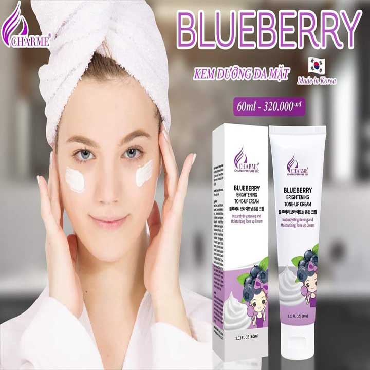 Kem dưỡng trắng hồng da Charme Blueberry Brightening Tone-Up Cream 60ml