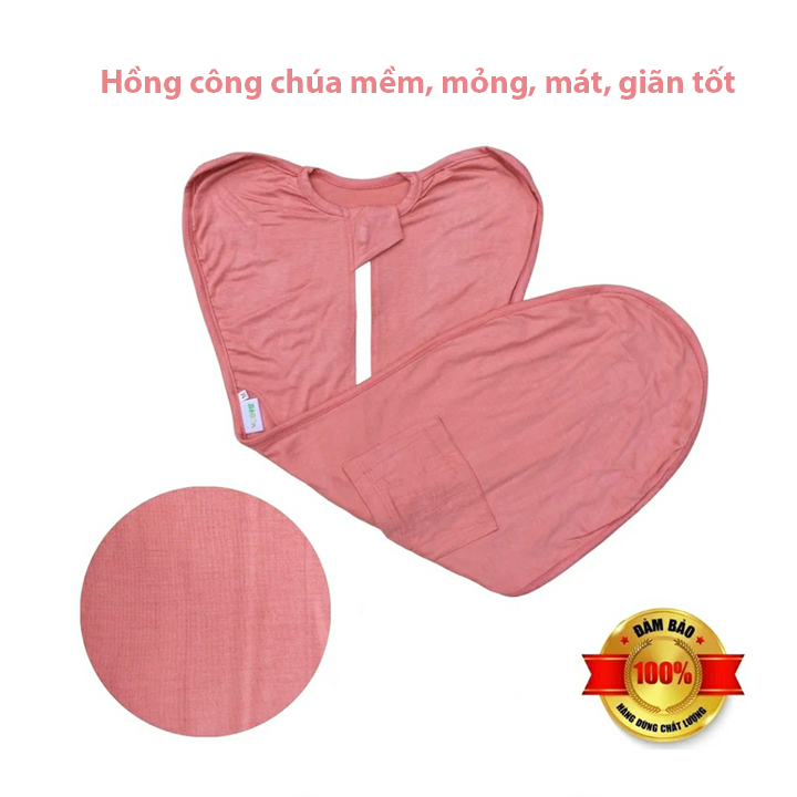 Nhộng chũn cho bé sơ sinh chất vải thun cotton 4 chiều cao cấp có khóa kéo 2 chiều giúp bé ngủ ngon Baby-S – SSS002