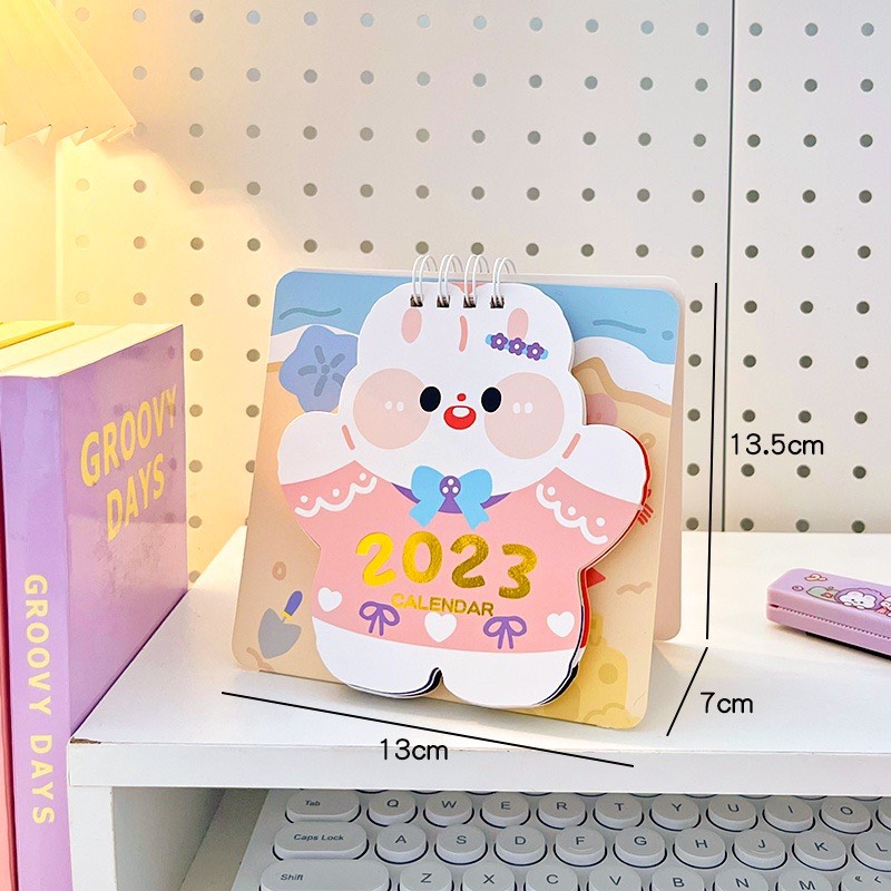 Lịch Bàn 2023 Họa Tiết Hoạt Hình Siêu Cute Có Trang Ghi Chú - Lịch Để Bàn 2023 Calendar Dễ Thương