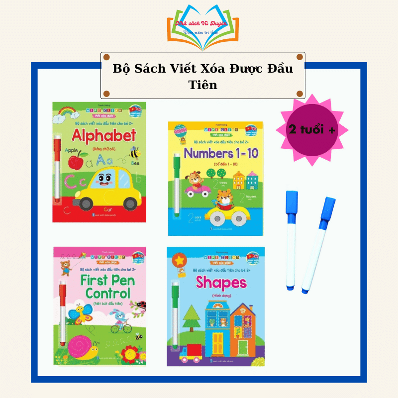 Sách - Wipe Clean - Viết Xóa Được: Bộ Sách Viết Xóa Song Ngữ Đầu Tiên Cho Bé