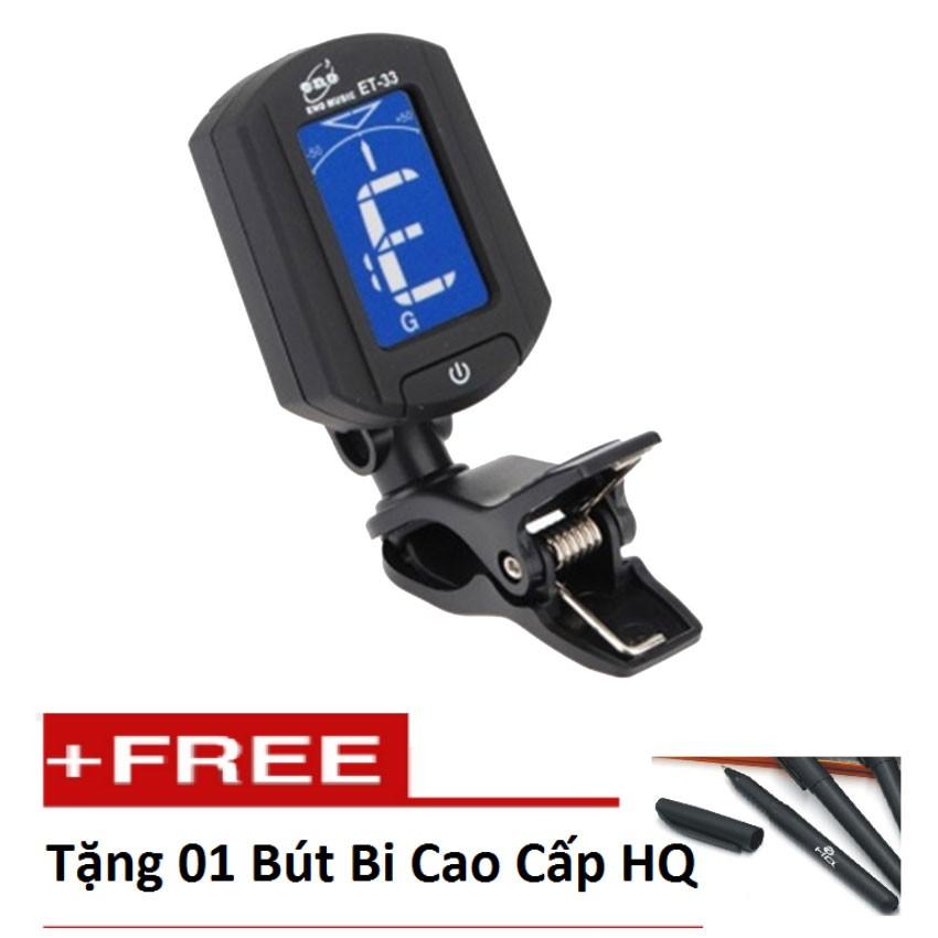 Máy lên dây đàn guitar tuner eno et-33 (đen)+ tặng 1 bút bi cao cấp hq k 410 206440206410