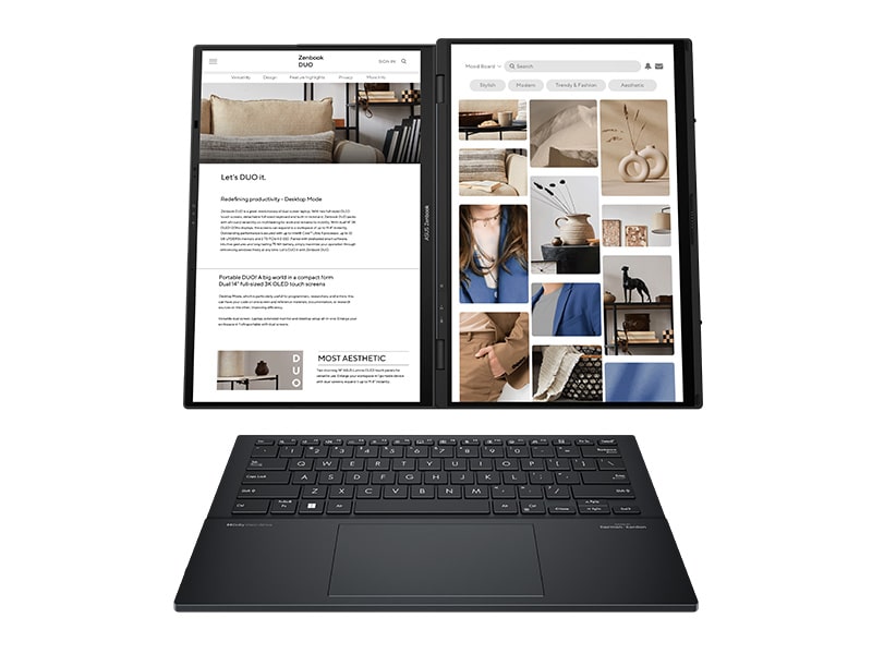 Asus ZenBook Duo OLED UX8406MA-PZ142W (Intel Core Ultra 9 185H | 32GB | 1 TB | Intel Arc | 14 inch 3K | Cảm ứng | Win 11 | Xám) - HÀNG CHÍNH HÃNG