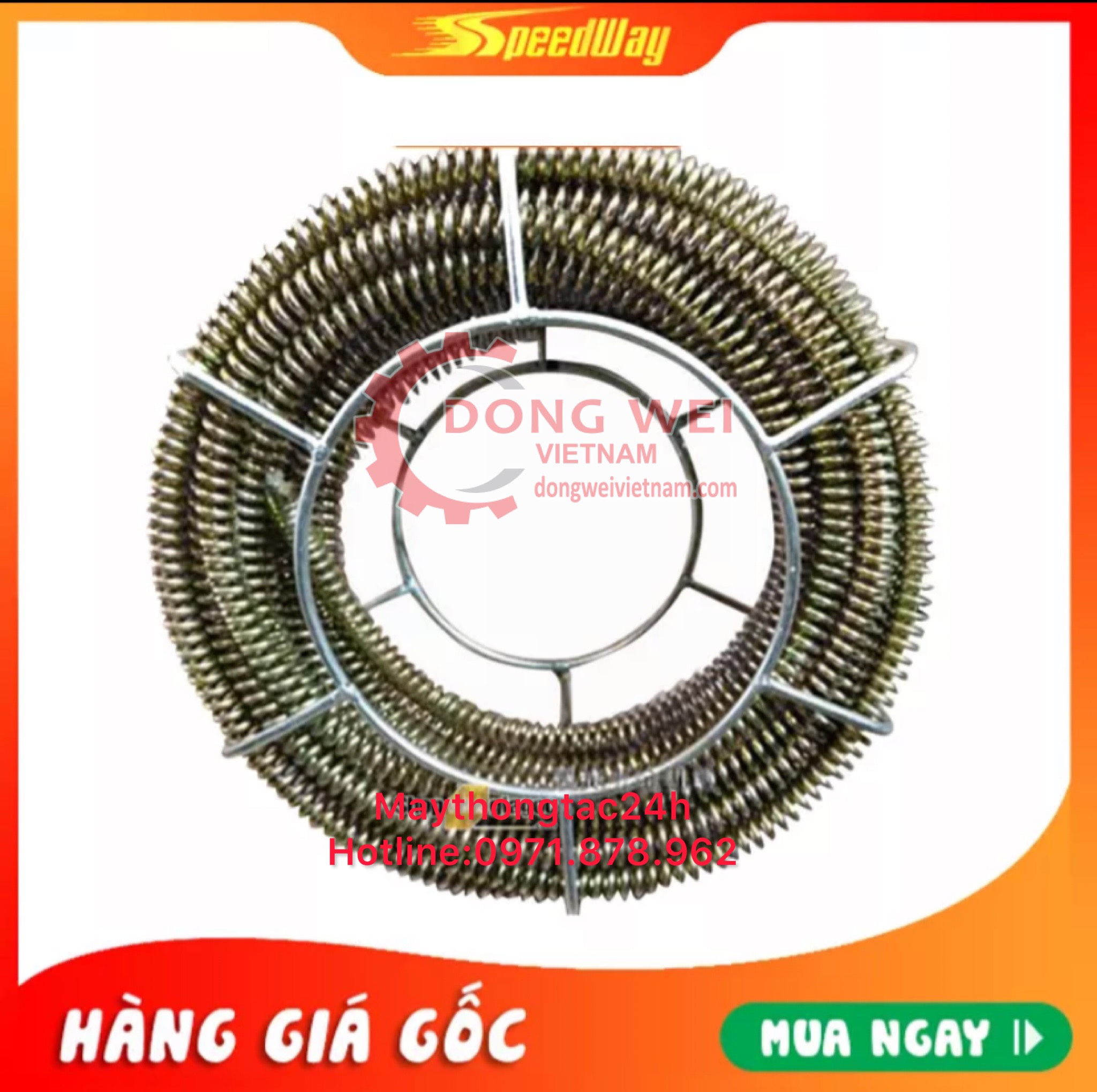 Dây thông tắc cống dài 18m dây phi 16 (không phụ kiện)