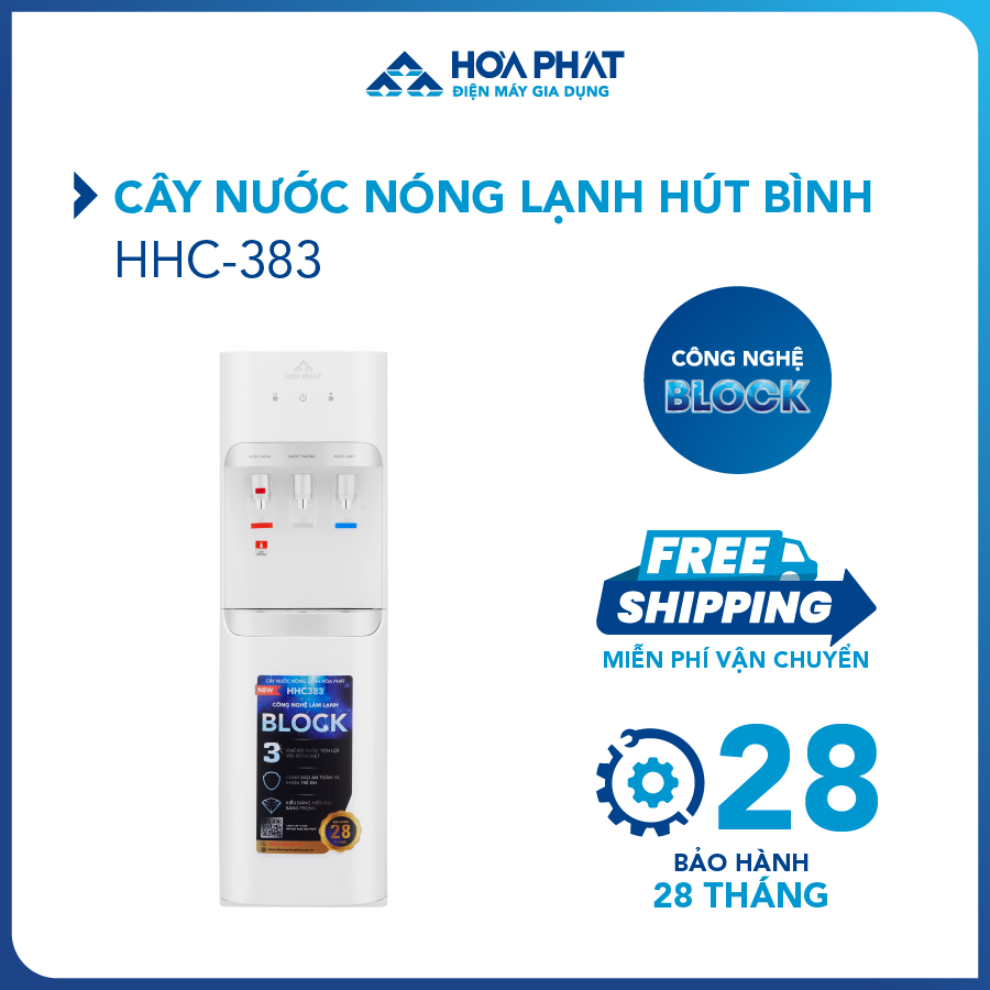 Cây nước nóng lạnh hút bình Hòa Phát HHC383 - Bảo hành 28 tháng - Hàng chính hãng