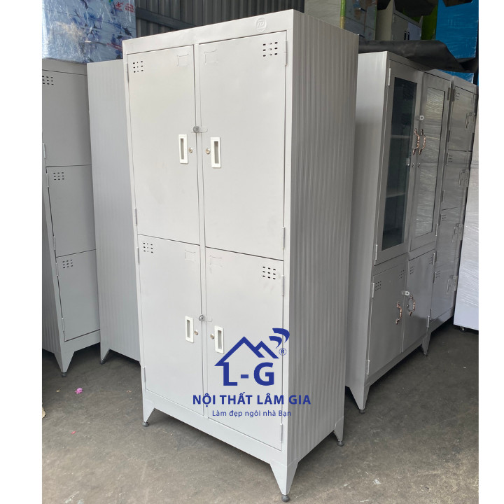 Tủ sắt hồ sơ locker văn phòng 4 cửa sơn tĩnh điện _LGTD4C