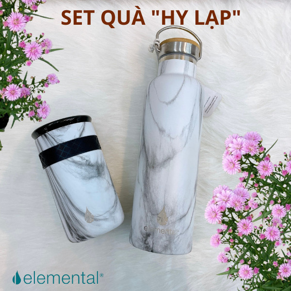 Bình giữ nhiệt Elemental cao cấp, set quà Hy Lạp,quà tặng ý nghĩa tặng người thân