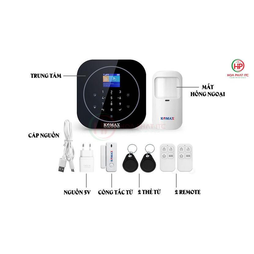 Komax KM-G20 - Bộ chống trộm trung tâm dùng sim và wifi, Báo trộm qua điện thoại, gọi điện, nhắn tin - Hàng chính hãng