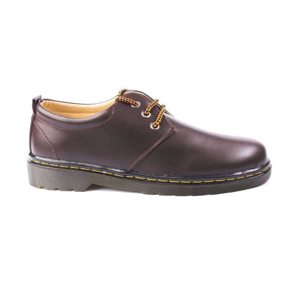 Giày Boot Nam Cổ Ngắn Màu Nâu Da Trơn Cực Đẹp Và Phong Cách Để Khâu Chắc Chắn - M353-NAU- Tặng Vòng Tay Phong Thủy
