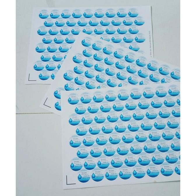 72 Giọt Nước Lam Thủy - Logo Halfcut tròn 3cm chống thấm bề mặt