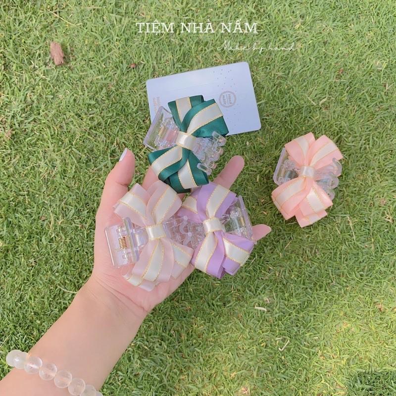 KẸP TÓC CÀNG CUA ĐÍNH NƠ SANG TRỌNG -