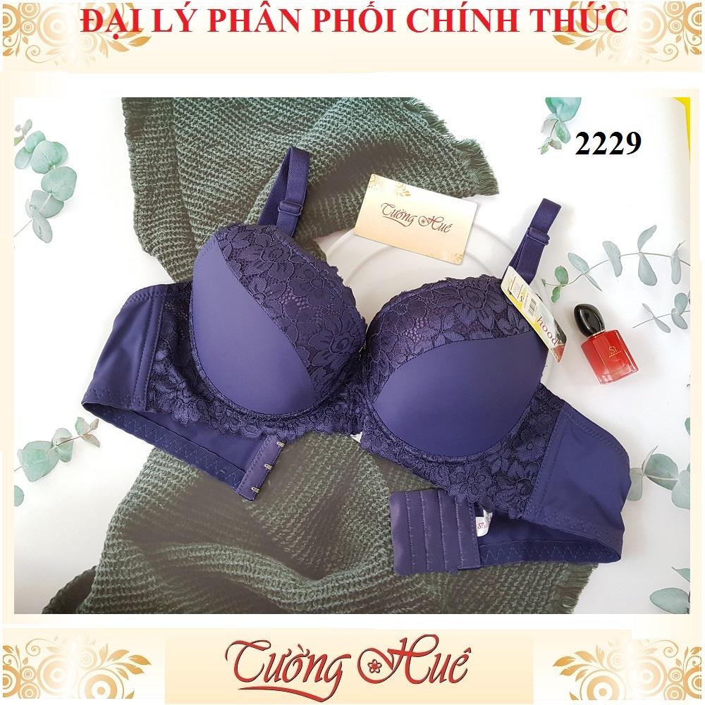 Áo lót nữ Thái Lan Sister Hood 2229 phối ren mút mỏng, lưng bảng to.