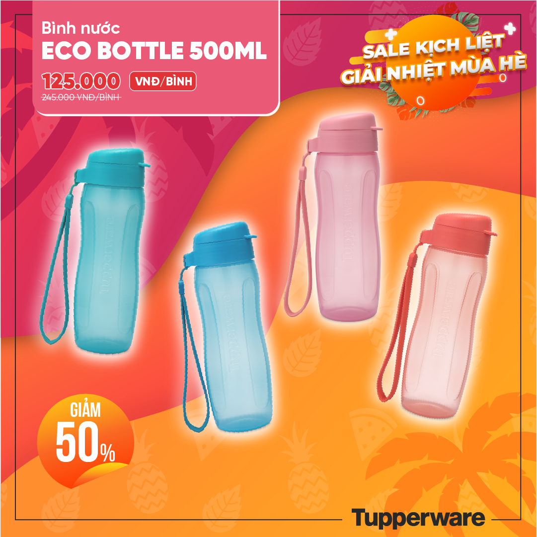 BÌNH NƯỚC ECO GEN II 500ML TUPPERWARE MÀU MỚI