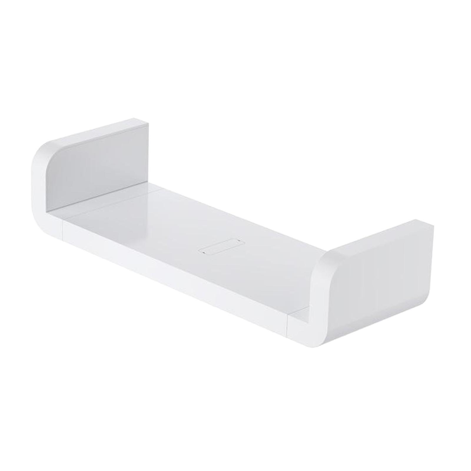 2X Floating Wall Shelves White U Shaped for Bathroom Display Organizer 32cm