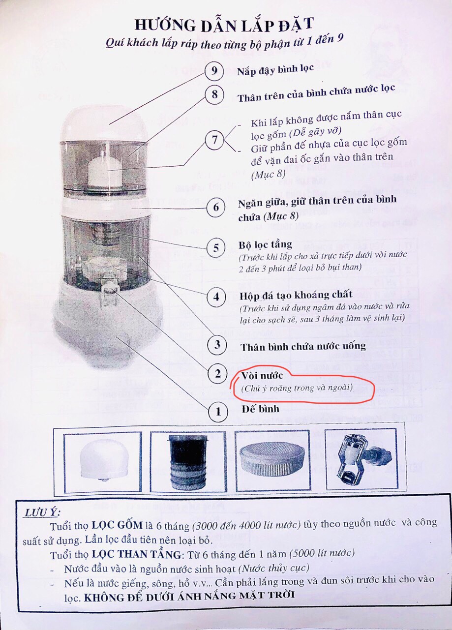 Bình Lọc Nước Legend 16L