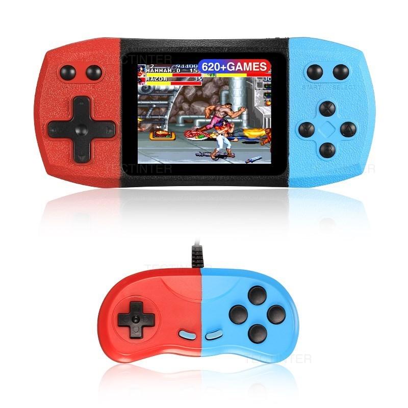 Được xây dựng trong 620 Trò chơi cổ điển Trò chơi video retro Bảng điều khiển 3.0 inch cầm tay cầm tay cầm tay người chơi sạc có thể sạc lại AV OUPUT