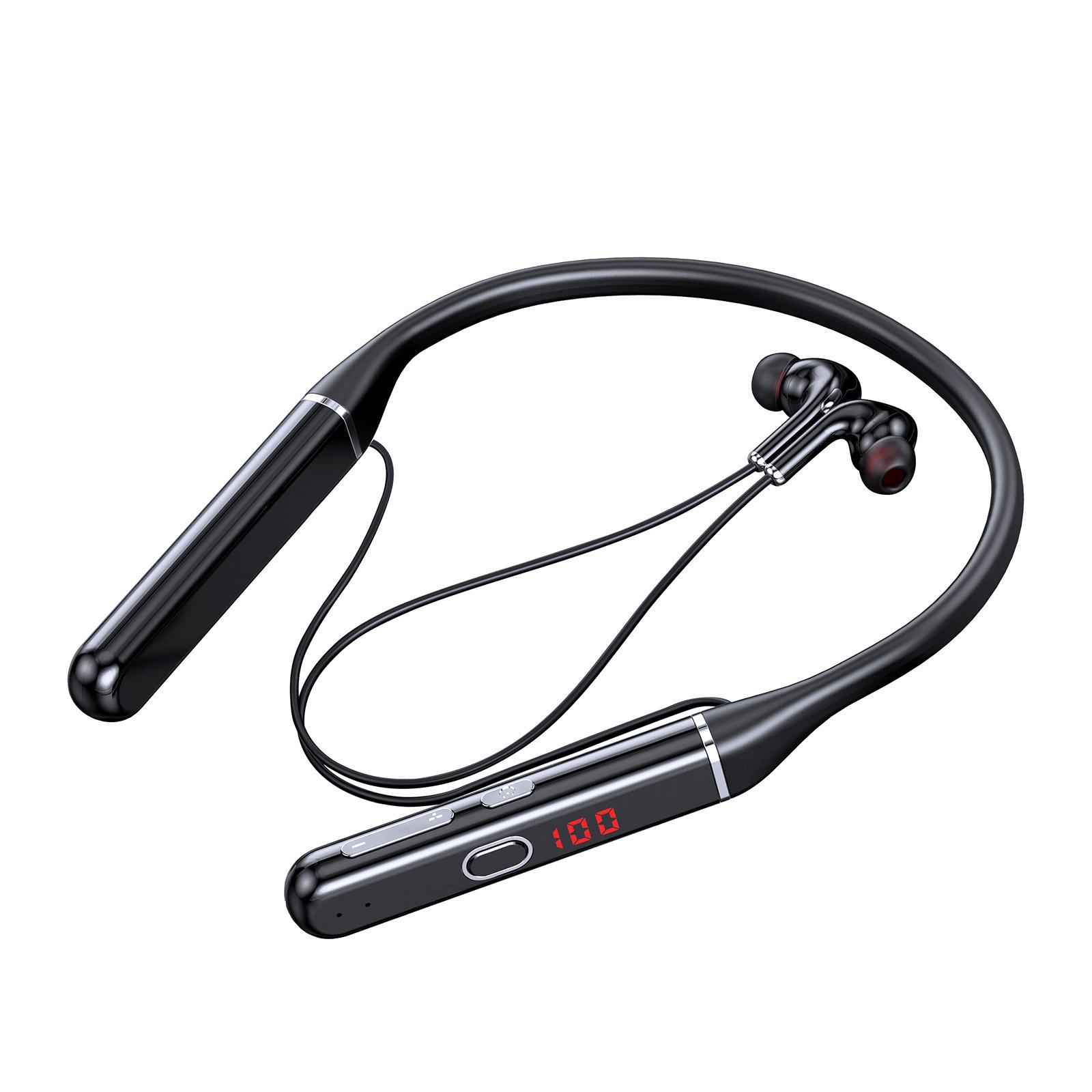 Bluetooth Headphones Neckband Sweatproof Stereo Earphones with Mic Wireless