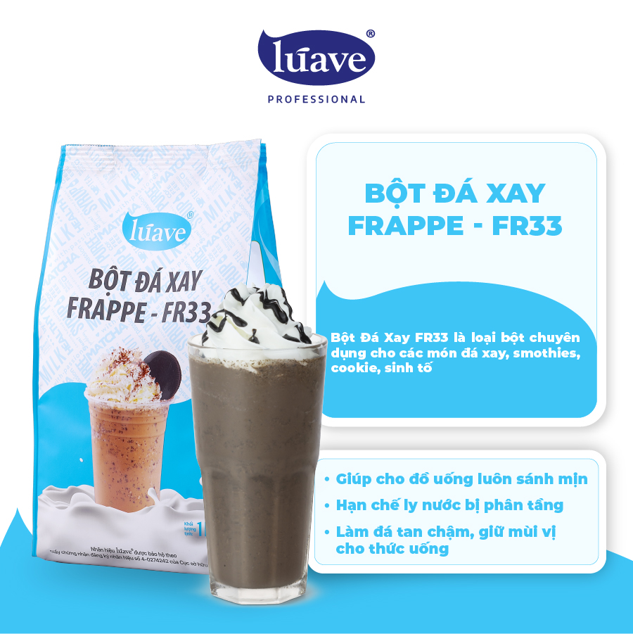 Bột Kem Béo Thực Vật Frappe FR33 - LÚAVE - 1kg