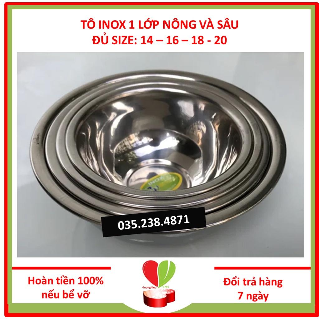 Bát Inox 1 Lớp Bát Cơm, Tô Canh, Đựng Đá Đủ Size - Duonghieu6789