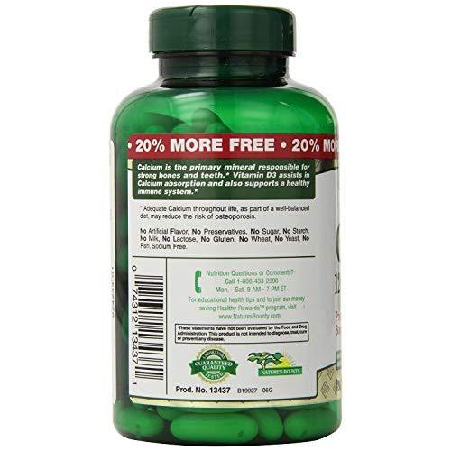Viên Uống Nature's Bounty Bổ Sung Canxi & Vitamin D3 1200mg