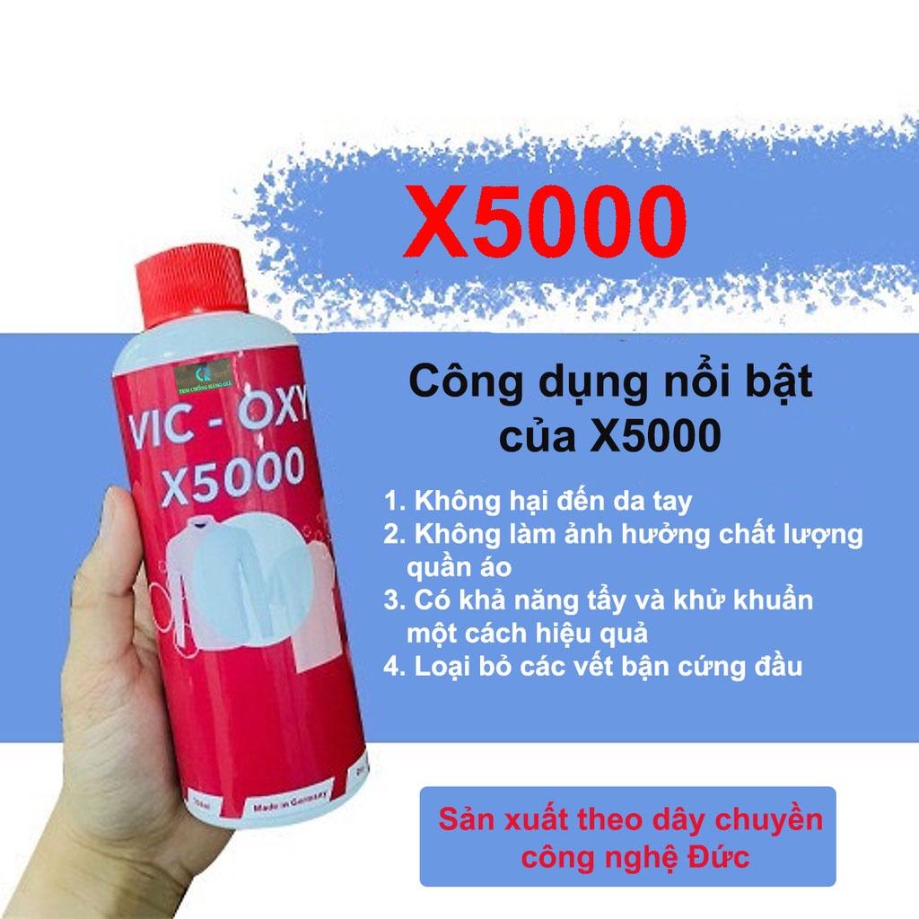 Thuốc tẩy X5000, nước tẩy trắng, tẩy mốc, vết ố quần áo, chăn ga