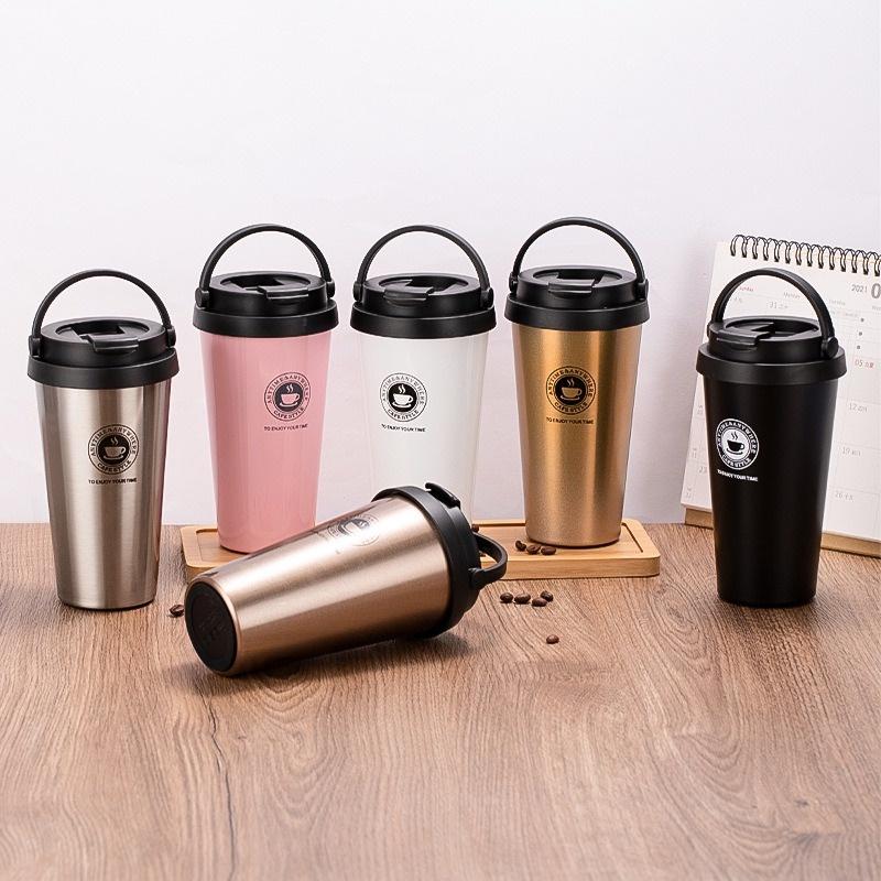 Bình Giữ Nhiệt - Ly Giữ Nhiệt Coffee House Cầm Tay, Chất Liệu Inox304 Chống Gỉ, Kiểu Dáng Sang Trọng, HotTrend